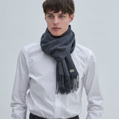 Pre-order sales: <br>100% Silk Scarf_Gray<br>to be shipped from early November
